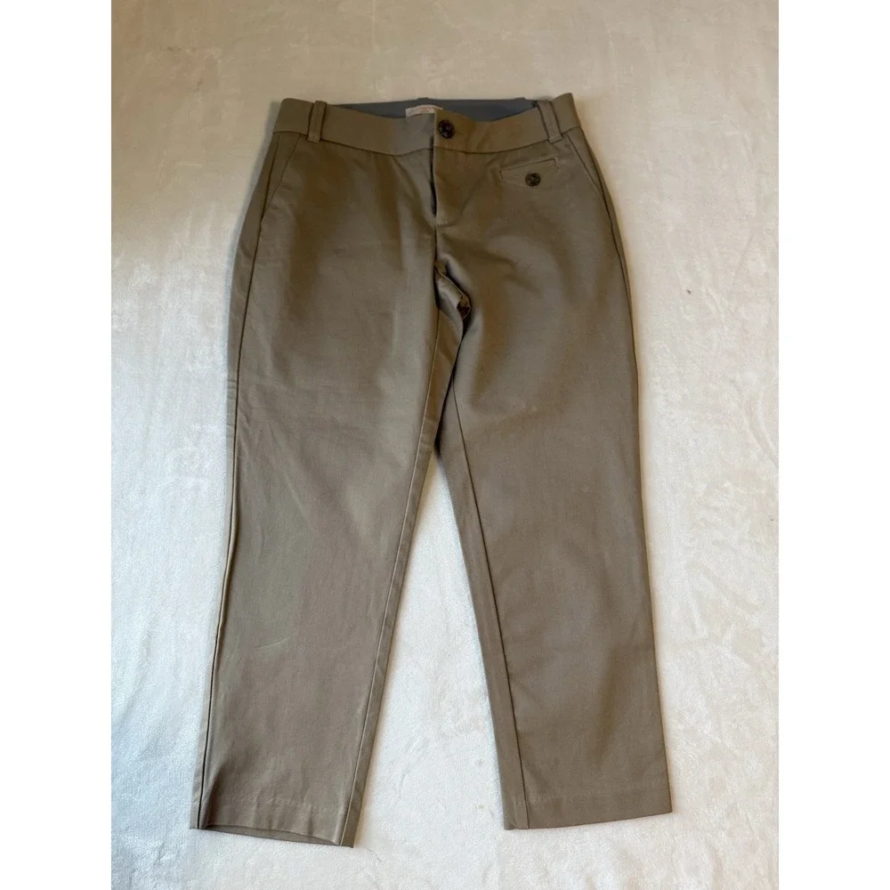 Dockers Khaki Chino Crop Capri Pants - Women's Size 4P Preppy Business Office‎